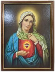 Immaculate Heart of Mary Wood Framed Picture